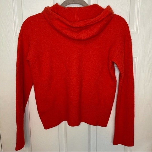 COS 100% Wool Red Hooded Pullover Cozy Sweater XS - Picture 3 of 6